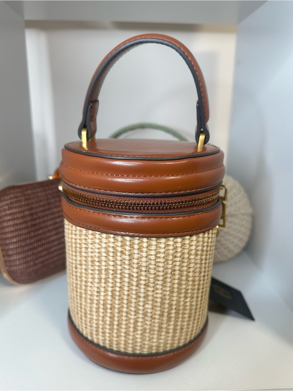 House of Harlow 1960 Woven Cylinder Crossbody Bag NWT - Picture 5 of 5